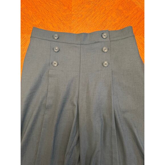 Liverpool Sailor Crop Side Leg Pull On Pants in Ocean Blue Size Large - Picture 4 of 9